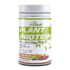 Proteína en polvo de guisante y arroz integral Myherb Plant sabor chocolate 1 kg