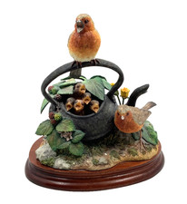 Border Fine Arts Society Second Brewed Robins Large Figurine - Damaged Beaks