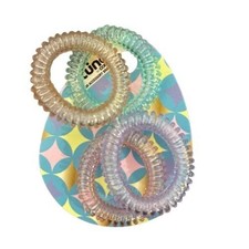 Sc nci Spiral Hair Ties 4 Pack No Damage Coil Elastics Multicolor All Hair Types