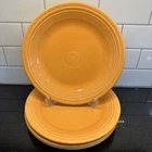 FIESTA Dinner Plate TANGERINE ORANGE Fiestaware Retired HLC 10.5” Set Lot of 4