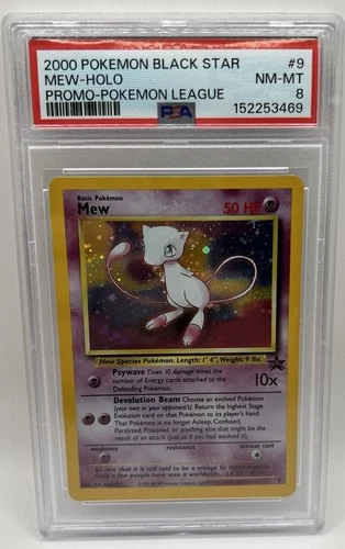 Pokémon Mew Black Star Promo Holo 09/53 PSA 8 Pokémon League 2000