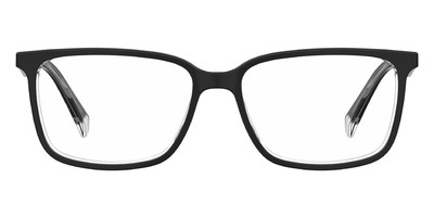 Polaroid D 394 Eyeglasses Men 07C5 Black Crystal Rectangle 55 New 100% Authentic