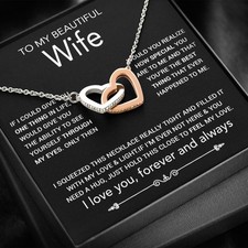 To My Wife Necklace, Christmas Gifts For Women, Anniversary Gift For Wife