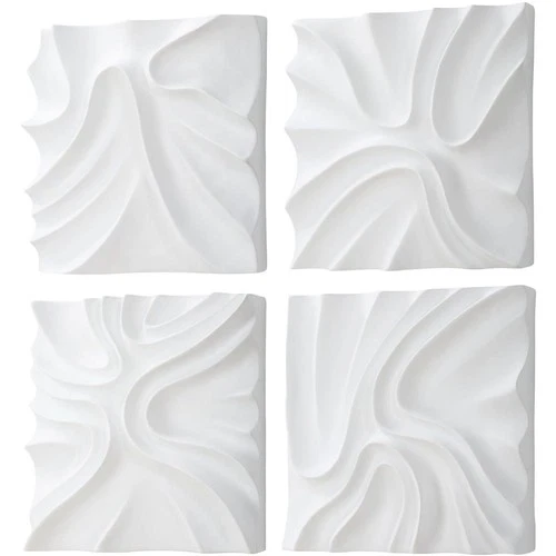 Uttermost 04368 Snowdrift Fresh White Wall Decor, Set of 4 - Picture 3 of 7