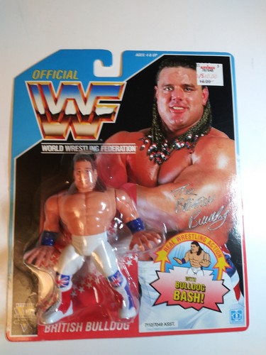 WWF British Bulldog Action Figure 1991 Hasbro MOC ...