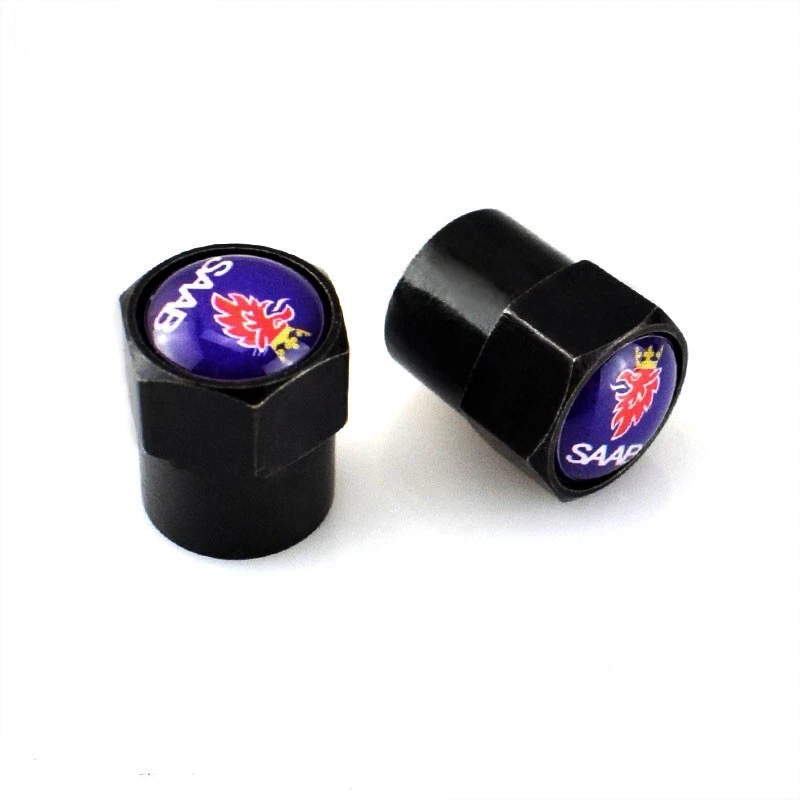 Tapones antipolvo de válvula de rueda SAAB negros. 9-3 9-5 Turbo 99 900 Scania 9-4X etc Foto 3 de 4