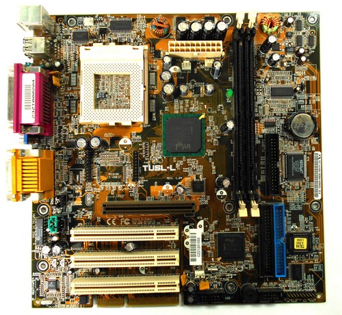 5187-0302 HP Pavilion ASUS TUSL-L Rev:1.04 Socket PGA370 Motherboard - Hudson  - Picture 1 of 2
