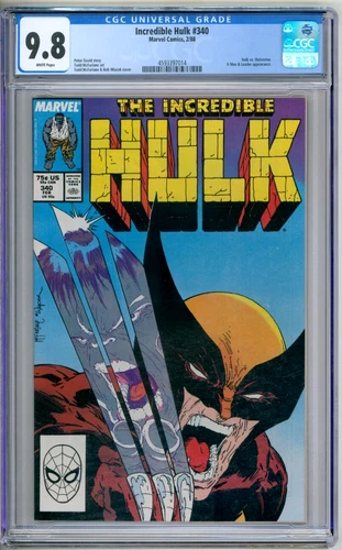 Incredible Hulk 340 CGC Graded 9.8 NM/MT Marvel Comics 1988