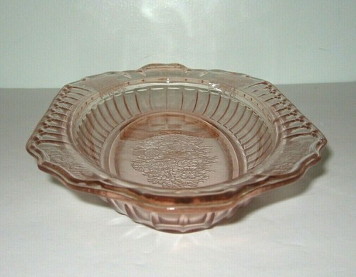 Rosa Depression Glas Süßigkeiten Nuss Relish Schmuck Schmuck Schmuck Tablett Schale - Bild 4 von 7