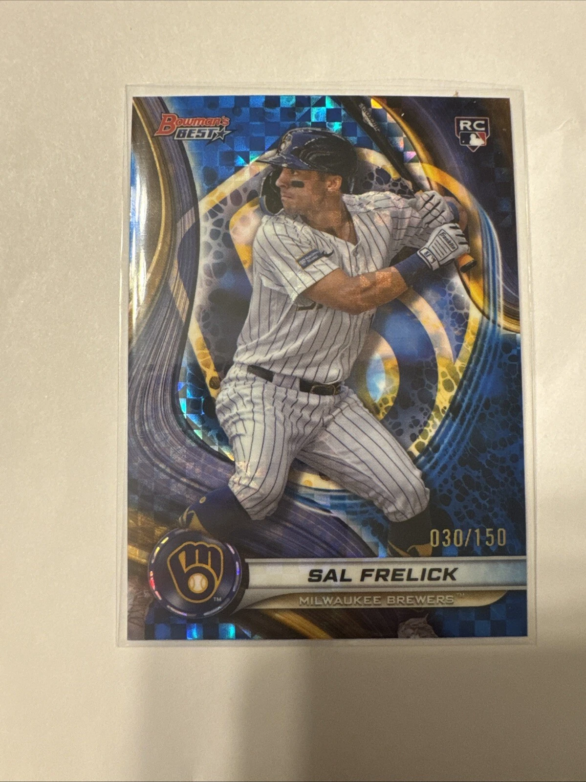 2024 Bowman’s Best SAL FRELICK #030/150 BLUE X-FRACTOR # 37
