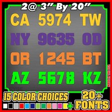 Boat Registration Number Lettering Decals Sticker Vinyl Vessel Pwc 2 Sets 3x20 Boat Registration Number Lettering Decals Sticker Vinyl Vessel Pwc 2 Sets 3x20