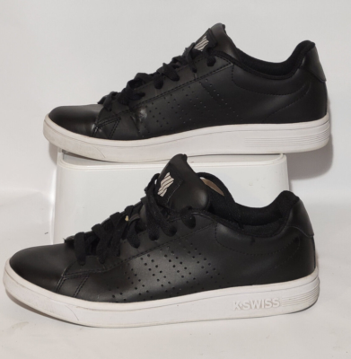 Kswiss Court Casper Black Leather Sneakers 42 05586-002-M Low - Main Image