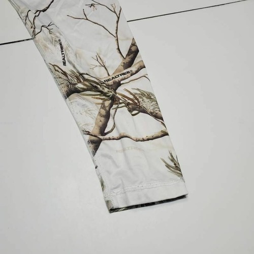 Realtree Boys Pants White Brown Branches Stretch Elastic Waist L - Picture 9 of 12