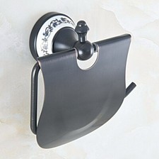 Black Oil Rubbed Brass Wall Mounted Toilet Paper Holder Tissue Roll Rack sba754