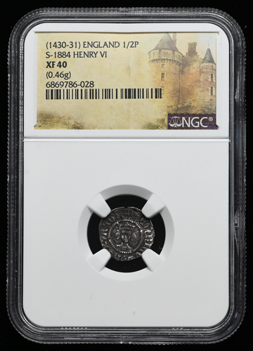 ENGLAND. Heinrich VI. 1422-1461. Silber Halfpenny, London, S-1884, NGC XF40 - Bild 3 von 4