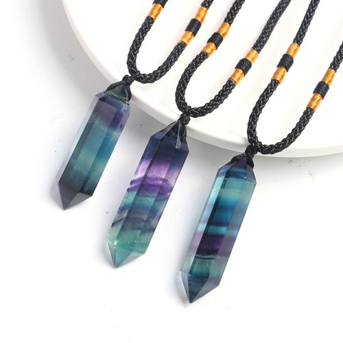 Natural Crystal Pendulum Heart Raw Rough Quartz Stone Pendant Hexagonal Necklace - Picture 71 of 305