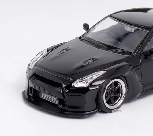 Modell Diecast Sammelauto 1:64 flammig schwarz JDM GTR R35 Pandem Sport - Bild 6 von 11