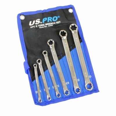 US PRO Tools Buchse E Torx Schraubenschlüssel, Schlüssel Set E-Torx E6-E24 NEU 2290