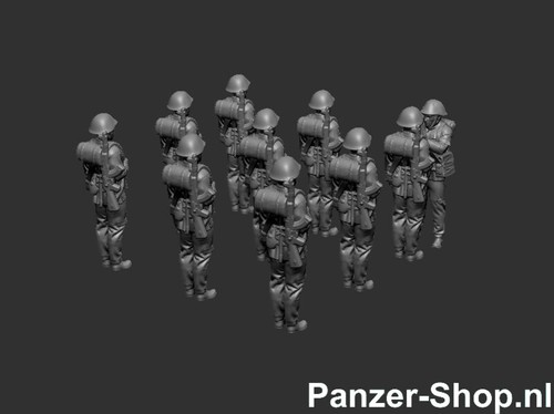 10x NVA Soldaten Appell In Voller Ausrüstung, Militar, DDR, Spur H0 1:87 Bausatz - Afbeelding 2 van 2