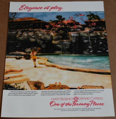 1987 Print Ad Elegance at Play Hyatt Regency Grand Cypress Lady Roller Skates 