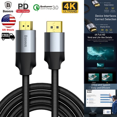 Baseus 4K 60Hz DP to HDMI Cable 