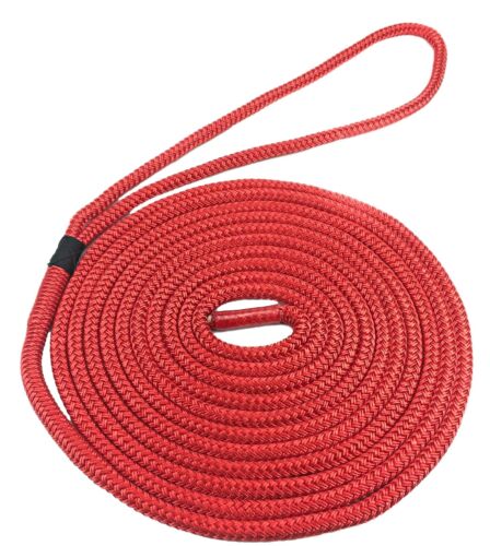 10mm Red Pre-Spliced Polyester Braided Docklines x 12 Metres, Mooring Ropes - Picture 1 of 8