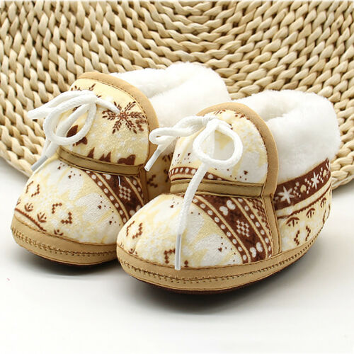 Newborn Baby Winter Warm Fleece Booties Toddler Boy Girl Infant Shoes Snow Boots - Foto 15 di 15