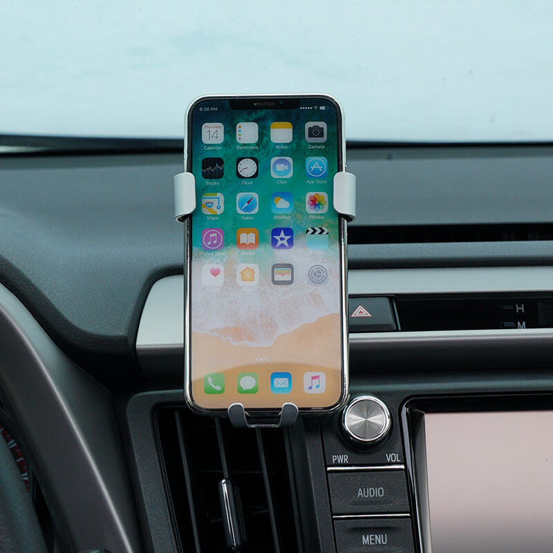 Silver Car Air Vent Mount Cradle Holder Stand For Phone For Toyota RAV4