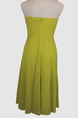 J CREW WOMEN'S COTTON DRESS SIZE 4 COLOR GREEN STRAPLESS TEXSTURED | eBay