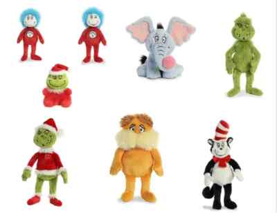 DR. SEUSS PLÜSCHTIER - WÄHLEN SIE IHR DESIGN - LORAX, GRINCH, KATZE IM MUT, HORTON