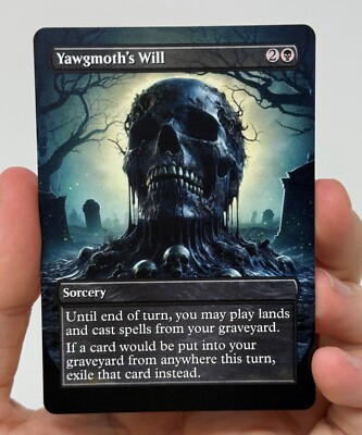 Yawgmoth's Will Proxy Card with Custom designed art
