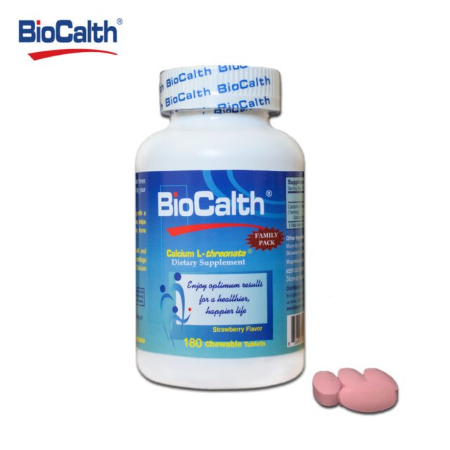 BioCalth® Calcium L-threonate 180 Chewable Tablets, Strawberry Flavor