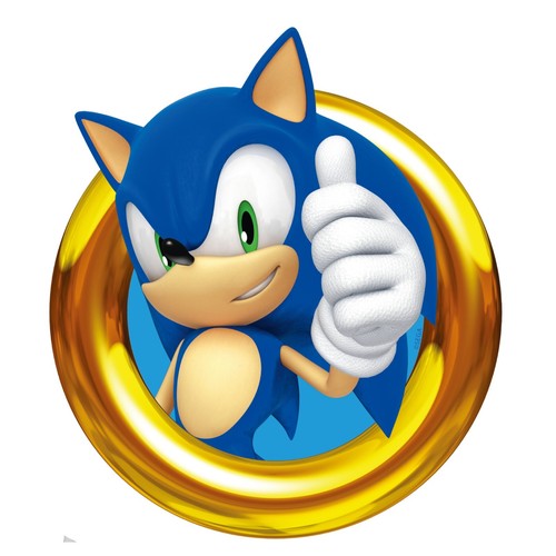 Sonic The Hedgehog Wall Sticker - Sonic in Gold-Ring Thumbs Up Wall Art - Picture 4 of 6