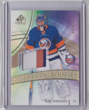 2020-21 UD SP GAME-USED AUTHENTIC ROOKIES PATCH /65 ILYA SOROKIN #126 ISLANDERS