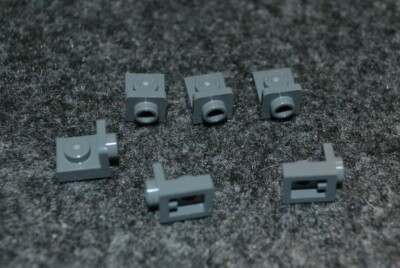 (6) 1x1 - 1x1 Dark Gray 90 Degree Upward Direction Change Bricks ~ Lego ~ NEW