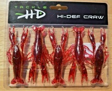Tackle HD High Def 3.75" Magic Louisiana Red Crawfish 5-Pack Fishing Crankbait
