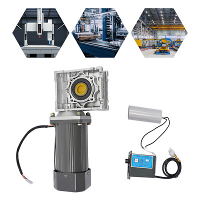 Aluminium Alloy Electric Worm Gear AC Motor & Speed Controller 110V 370W