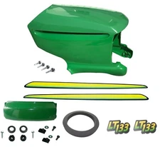 New Upper & Lower Hood/Bumper/Foam Isolator/LH&RH Stickers Fits John Deere LT133