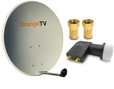 80 cm HD impianto satellitare digitale Twin LNB 2 partecipanti parabola antenna specchio 4K UHD