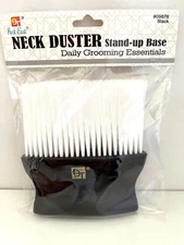 Barber's Neck Duster Brush - Wide and Professional Stands Up White and Black New