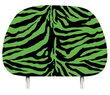 One Headrest Cover Nice Zebra Print Design Smooth And Soft Velvet Material