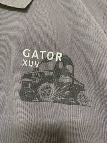 Genuine John Deere Gator XUV Anthracite Medium Polo Shirt Farm MCL201718014 - Picture 2 of 4