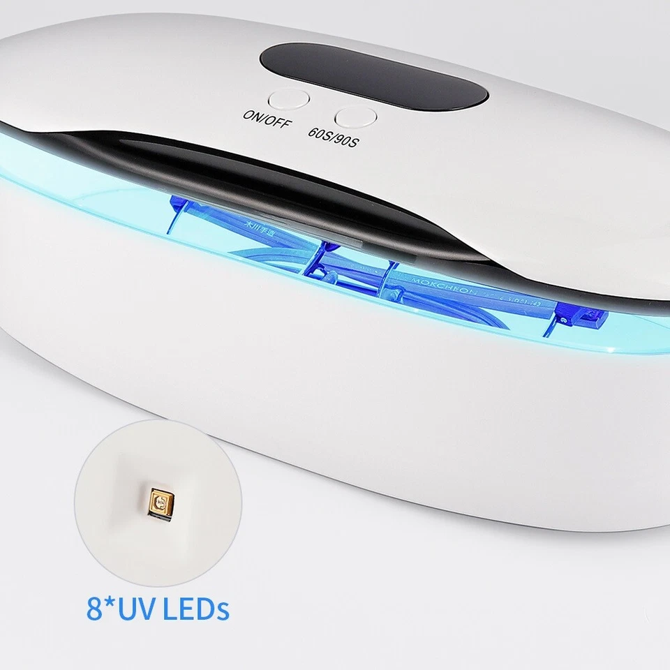 UV LED Esterilizador Manicura Arte en Uñas Caja de Desinfección Maquillaje Cepillo Herramienta Limpiador Foto 3 de 4