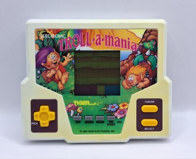 Tiger Electronics Troll a Mania LCD Computer Game Handheld Tested Working Trolls
