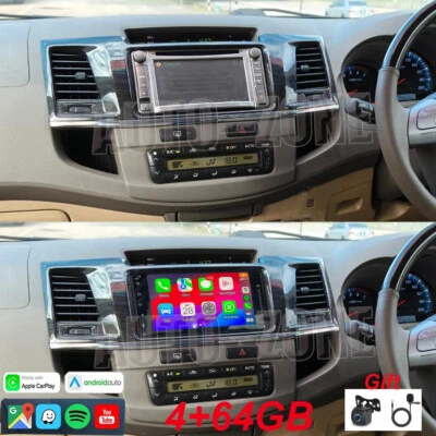 For Toyota Hilux 2005-2014 4+64GB Apple Carplay Radio Android 14 auto Head Unit