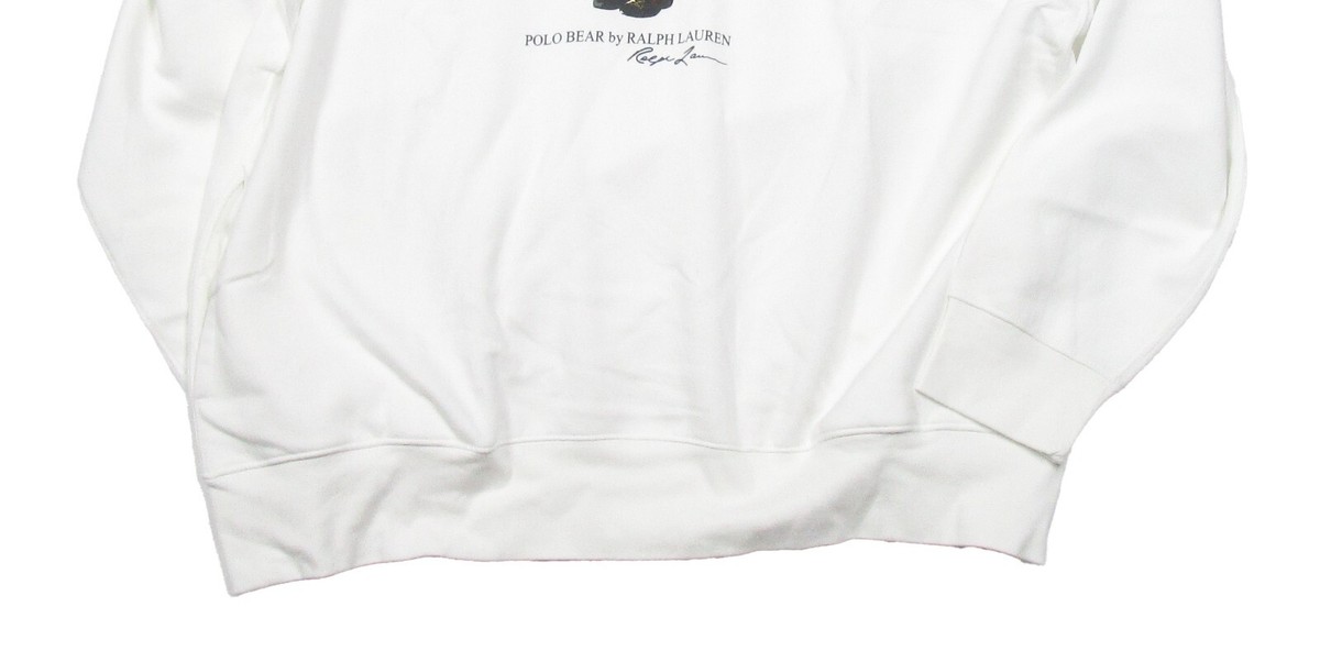 Polo Ralph Lauren Men's White Polo Bear Graphic Fleece Pullover