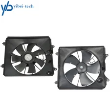 Radiator Cooling Fan & A/C Condenser Fan Right & Left For 2007-2009 Honda CR-V