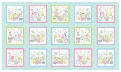 Some Bunny Loves You Spring Cotton Fabric Benartex Easter 23 By 44 Inch Panel