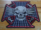 Patch LARGE Death Skull & Cross Embroidered BIKER MOTORCYCLE Back Patch — photo 5