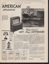 MÁQUINA DE GAS AMERICANA 1931 ELECTRODOMÉSTICO CALENTADOR RADIANTE DECORACIÓN DEL HOGAR ANUNCIO 12797
